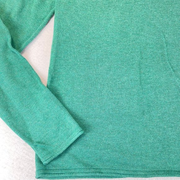 TOM TAILOR Womens S Jade Green Long Sleeve V-Neck Cozy Soft Knit Sweater - Picture 4 of 9